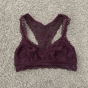 Aerie Lace Bralette in Rich Burgundy